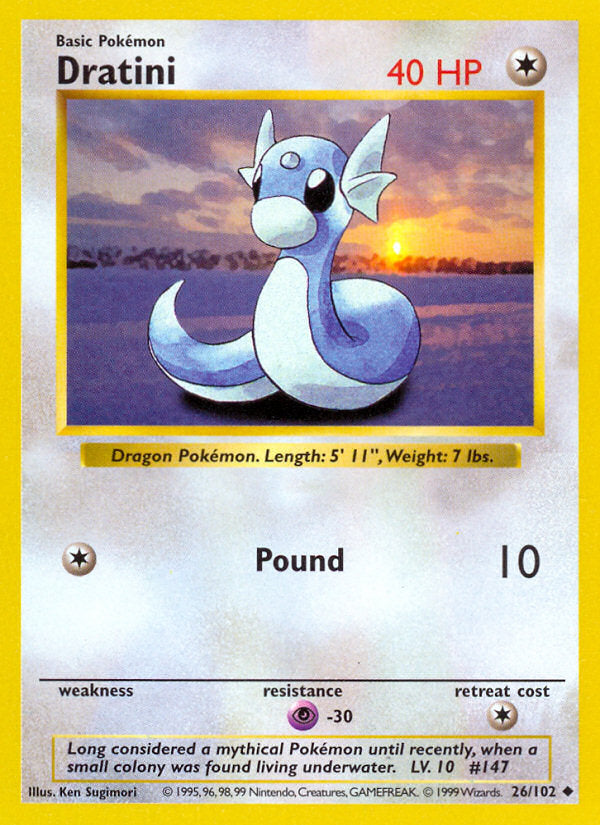Base set Dratini #26/102 shadowless